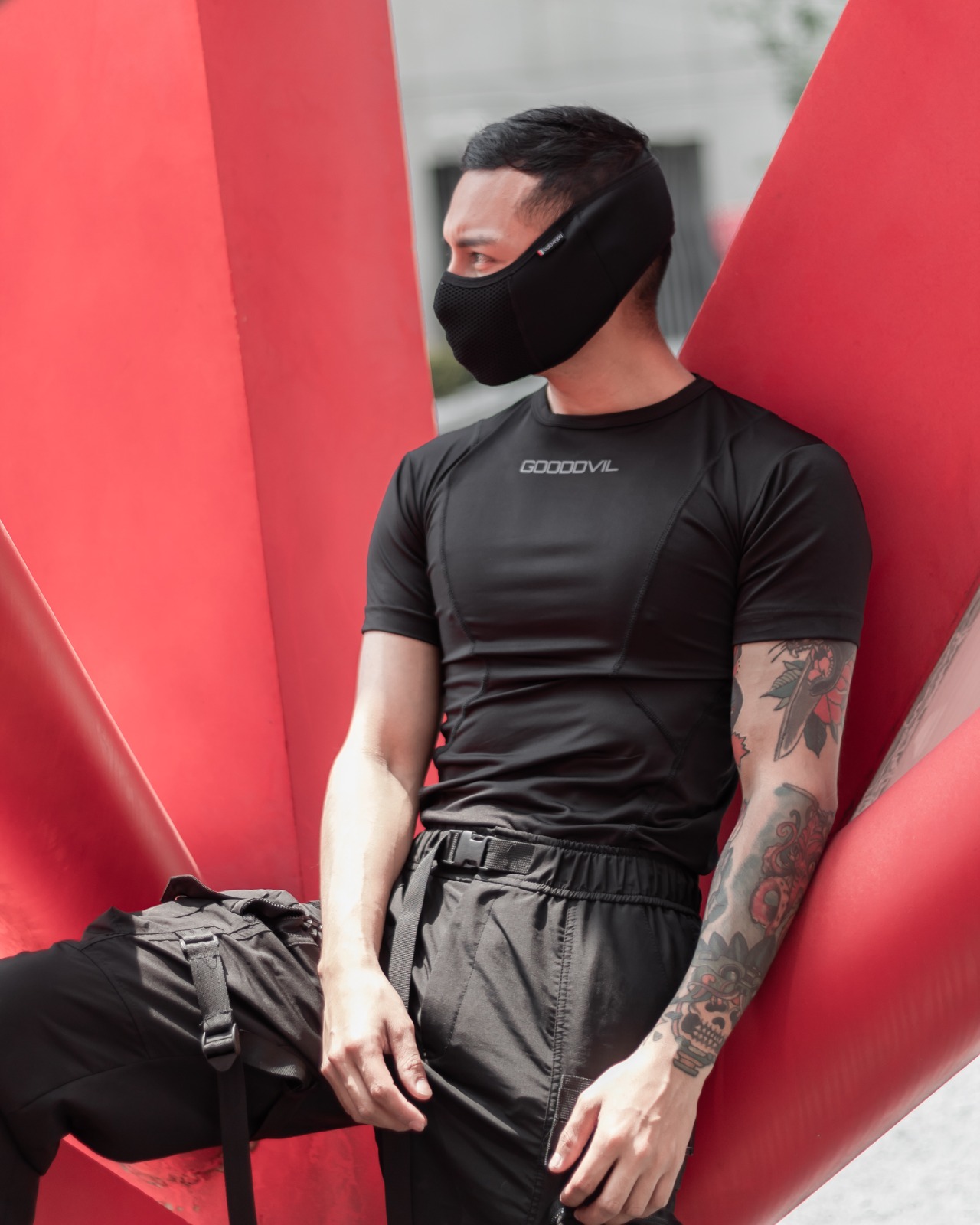 Black Angel Tee (black/red) - Imagen 8