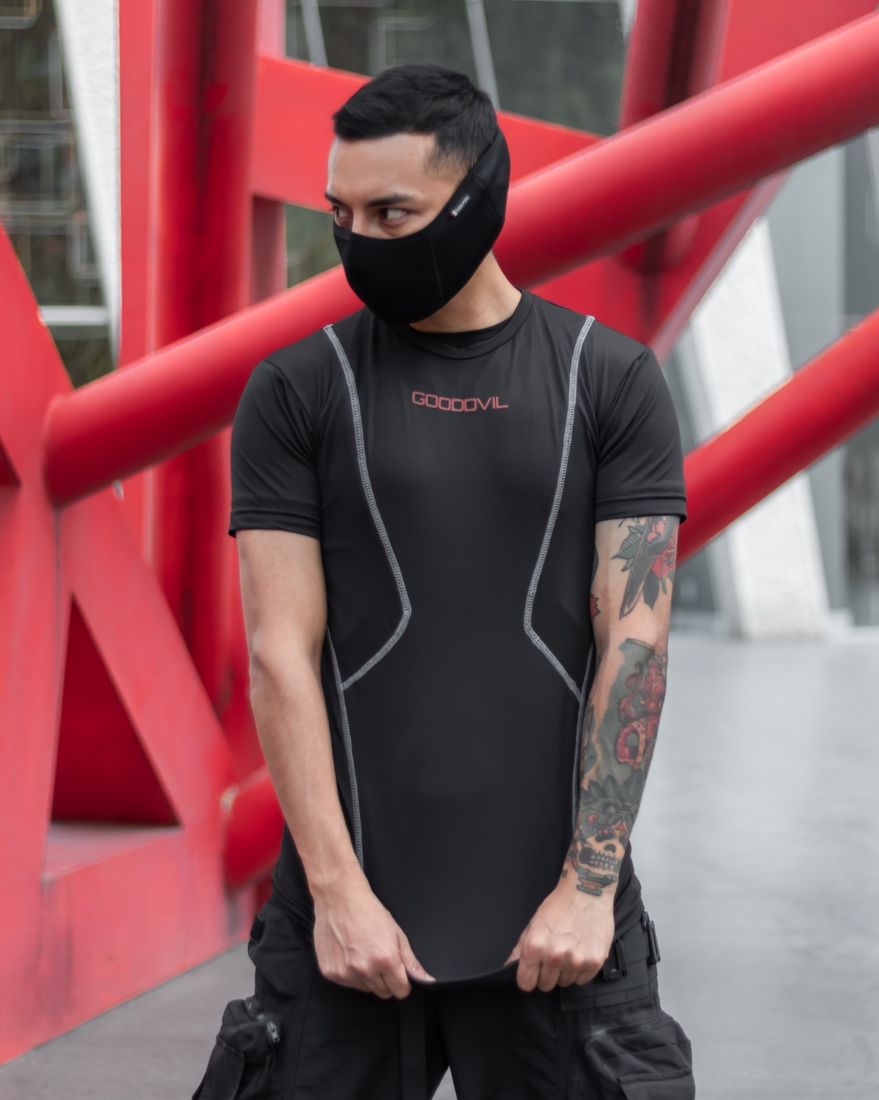 Black Angel Tee (black/red) - Imagen 4