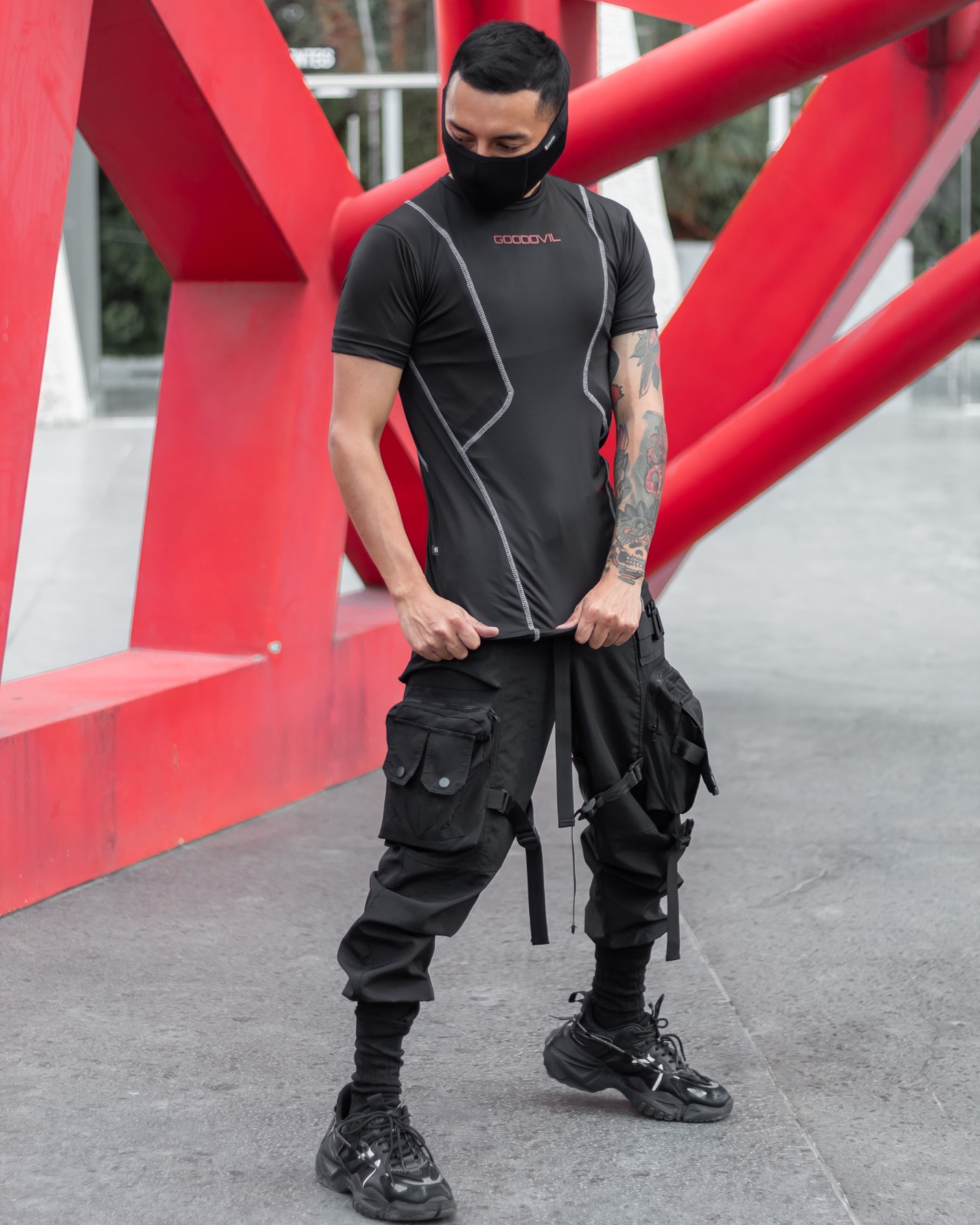 Black Angel Tee (black/red) - Imagen 5